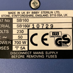 Plaque chauffante BIBBY STUART SB160