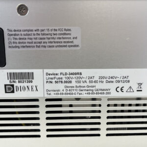 CHROMATOGRAPHIE LIQUIDE DIONEX FLD-3400RS